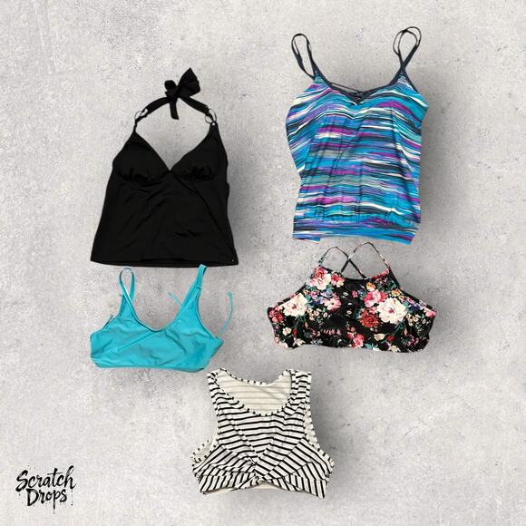 Womens Large Tank Tops Bundle 5 Pack Mixed Brands Bralettes and Sleeveless Set - Picture 1 of 6